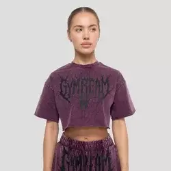 GymBeam Women‘s Abyss Cropped T-shirt Raisin