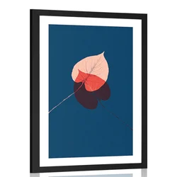 Plakat s paspartujem nenavadnost listov - 40x60 white