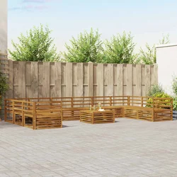 Setovi sofa 11 pcs Prirodna Čvrsto drvo akacije
