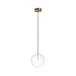 Ideal Lux - LED luster na sajli EQUINOXE 1xG4/2W/230V prečnik 20 cm mesing/prozirno
