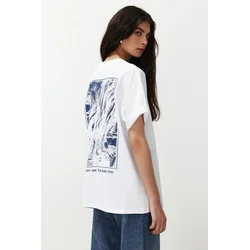 Trendyol Milla Ženska majica TWOSS24TS00234, Bela