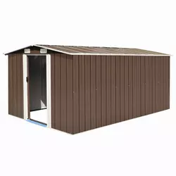 shumee Vrtna lopa 257x392x181 cm kovinska rjava