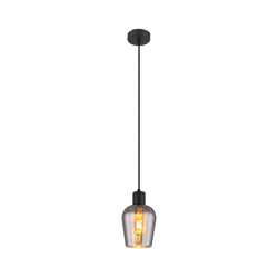 Globo 15627 - Viseći luster na sajli RYAN 1xE27/40W/230V O 13,5 cm crna