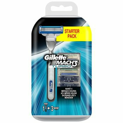 Gillette Mach 3 Turbo aparat za brijanje + zamjenske britvice 3 kom