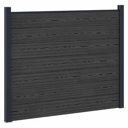 Panel ograde WPC i aluminij Crna