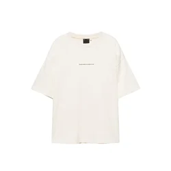 Pull&Bear Majica kremna/temno rjava/svetlo oranžna