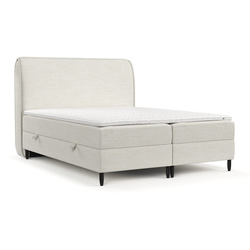 Kremno bela boxspring postelja s prostorom za shranjevanje 160x200 cm Melba – Maison de Reve