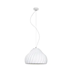 Luster na sajli SILVO 1xE27/60W/230V O 38 cm bela