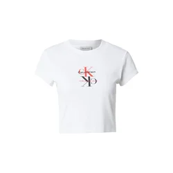 Calvin Klein Jeans Majica 90S češnjevo rdeča/črna/bela