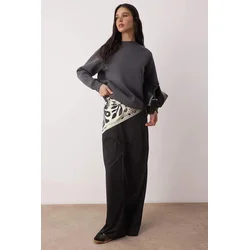 Trendyol Milla ženski duks Twoaw24Sw00104, antracit-siva