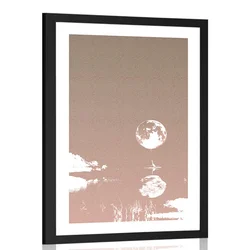 Plakat s paspartujem odsev meseca - 30x45 no frame