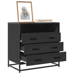 Ormar s ladicama crni 70x41x70 cm izrađeno drvo