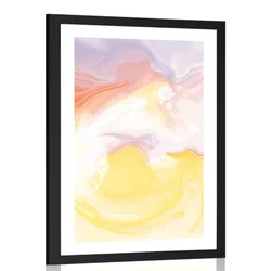 Plakat s paspartujem pastelen preplet barv - 20x30 white