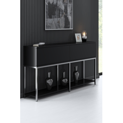 Hanah Home Komoda Lord 150x80x30cm Crno-Srebrna