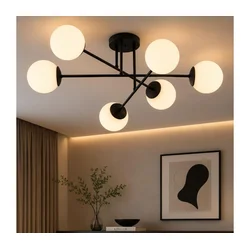 Brilagi - Plafonski luster MILO 6xE27/60W/230V crni