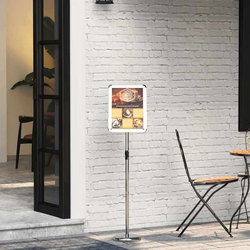 Stalci za sajmove Srebrno 30 x 25 x 128 cm Aluminij