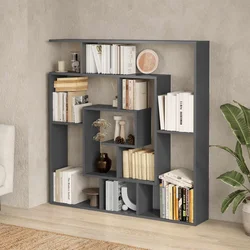 HANAH HOME Polica za knjige Granada Anthracite
