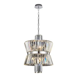 Luster na lancu AURELIA 8xE14/40W/230V hrom