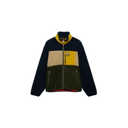 Superdry & Co Jopa iz flisa kremna/temno modra/zlata