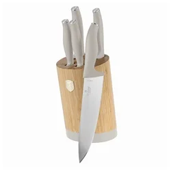Berlingerhaus Komplet nožev BH-2755 with stand BAMBOO 6 pcs Sahara Collection