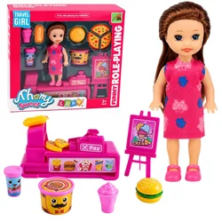 MINI AnP-29598 Mini lutka s blagajno in dodatki LEAN TOYS (Fast Food)