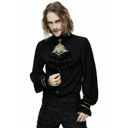 Moška srajca DEVIL FASHION - Gabriel Gothic Embroidered Chiffon - SHT02301