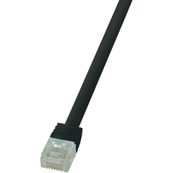 LogiLink RJ45 omrežni priključni kabelCAT 6 U/UTP [1x RJ45-vtič - 1x RJ45-vtič] 20 m črne barve Lo