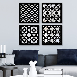 Wallity Set ogledala SHY1508840039, Crni