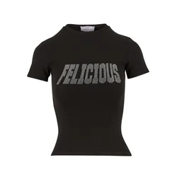 Felicious Majica črna/srebrna