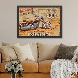 Wallity Uramljena slika Route 66, 40x55 cm