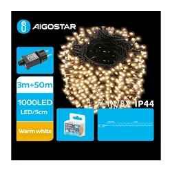 Aigostar - LED spoljni lanac 1000xLED/8 funkcija 53m IP44 topla bela