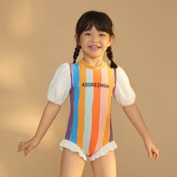 Adoreswim Jednodelni kupaći kostim za devojčice, Šareni