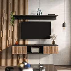 Hanah Home TV Komoda Elia, 140x25,6x32 cm, Crna