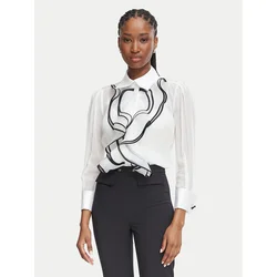 Elisabetta Franchi Srajca CA-210-67E2-V490 Bela Regular Fit