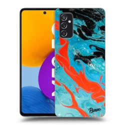 Silikonski prozorni ovitek za Samsung Galaxy M52 5G - Blue Magma