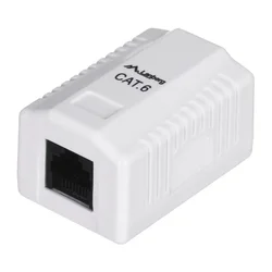 Stenska vtičnica LANBERG Surface Mounting Socket Cat.6 RJ45, bela