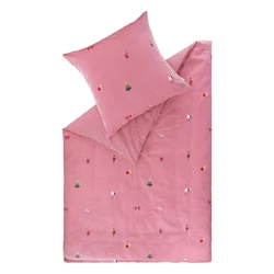 Esprit POSTELJNINA JOELLE 140/200 cm saten rdeča