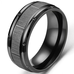 Prstan Travis - črn / 52 mm KP17141
