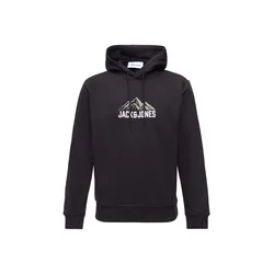 JACK & JONES Majica JJROCHE črna/bela
