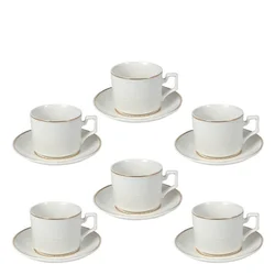 SIGMA PORCELAN SET 6/1 ZA KAFU 160ML ZLATNI
