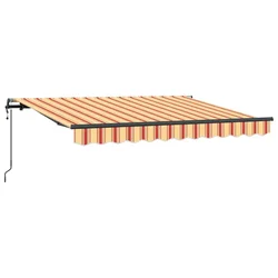 Skrovita tenda Žuta i narančasta 250 x 200 cm tkanina