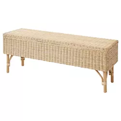 TOLKNING Klupa s odlaganjem, ručni rad ratan, 120 cm
