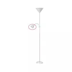 Rabalux 4061 - Zamenski abažur za podnu lampu ACTION E14, mali, beo