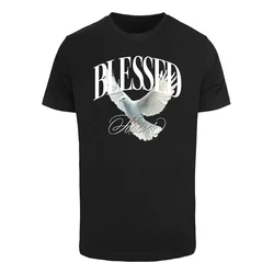 Mister Tee Majica Blessed Forever siva/črna/bela