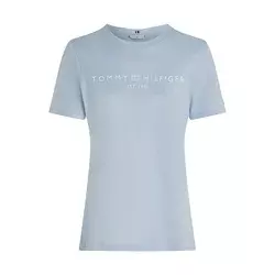 TOMMY HILFIGER Majica  golobje modra / bela
