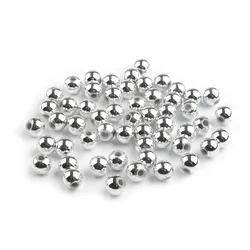 Plastične voščene kroglice / biseri Glance Metallic O6 mm - srebrna (500 g)
