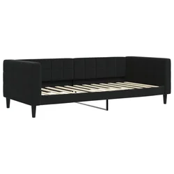 Vidaxl Raztegljiva postelja črna 90x200 cm žamet