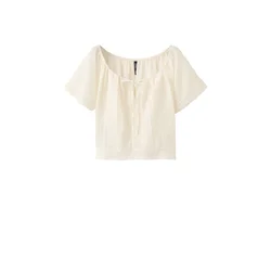 MANGO Bluza EVA kremna
