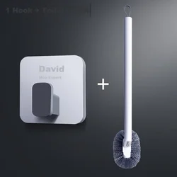 Dawei Četka za WC šolju sa držačem, Belo-siva