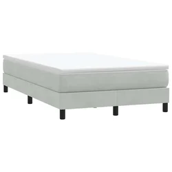 Box Spring krevet bez madraca svijetlo sivi 120x210 cm samt